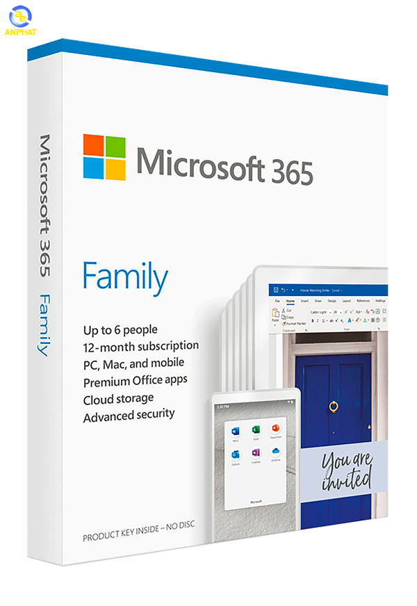 Microsoft 365 Family | 6 Users | 1 Year Subscription | Instant Download |