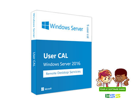 Microsoft Windows Server 2016 | 5 Remote Desktop User CAL | Retail License |