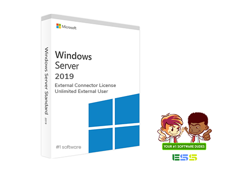 Microsoft Windows Server 2019 - External Connector License - Unlimited External User - Volume, Microsoft Qualified - Microsoft Open License | From your #1 software dudes!