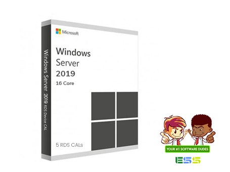 Microsoft Windows Server 2019 Standard | 16 Core + 5 RDS CALs | Instant License |
