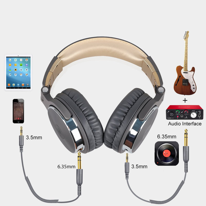 ONEODIO® PRO 10 STUDIO DJ HEADPHONES(GREY)