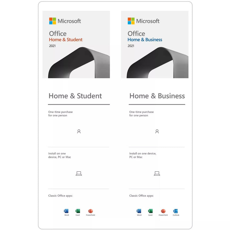 Microsoft Office 2021 Home and Business | Instant Download or Physical Box | Windows (PC) or MAC OSX |  SKU: T5D-03518